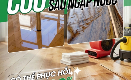 6 bước cứu sàn gỗ tự nhiên sau ngập nước (hiệu quả 80–100%) - REALTREE